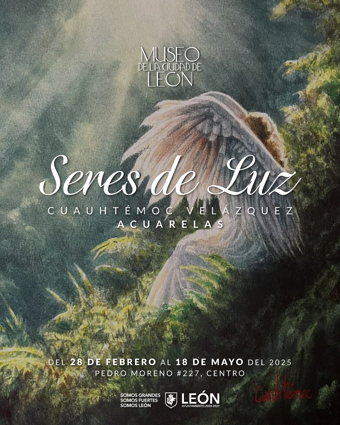 Exposición Acuarelas Seres de Luz de Cuauhtémoc Velázquez 